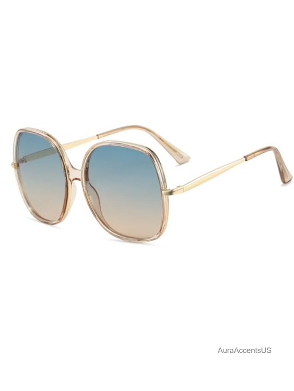 Oversized Square Sunglasses Retro UV400 Full Frame Lightweight